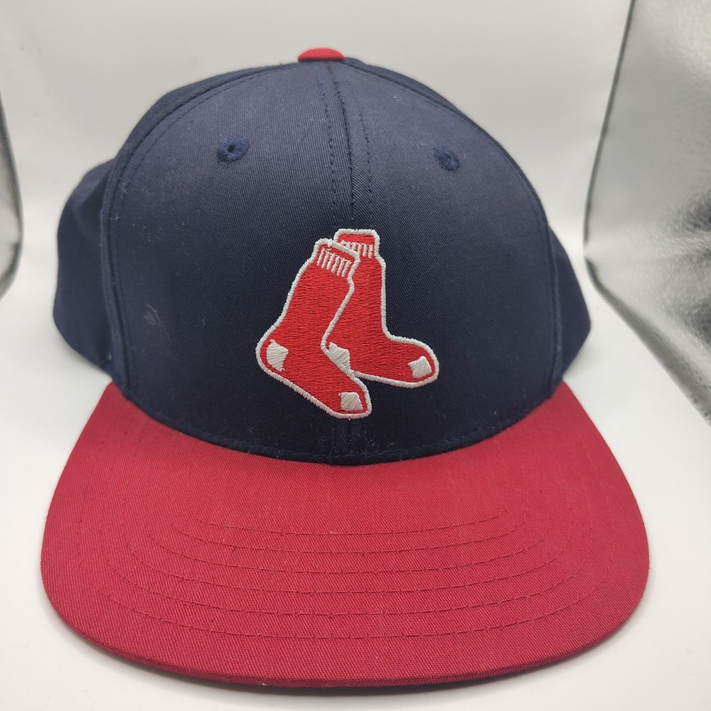 American Needle Boston Red Sox Cooperstown Collection Snapback Hat Navy Red 1918